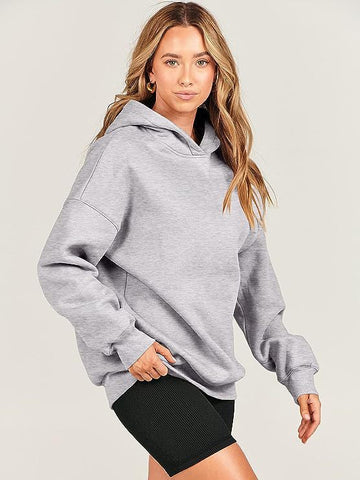 Women's Loose Hooded Sports And Leisure Long Sweaters